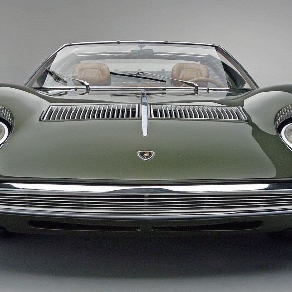 The 1968 Bertone Lamborghini Miura lamborghini bertone miura roadster metallic green trim 290x290 The 1968 Bertone Lamborghini Miura