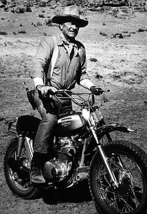 John Wayne on a Motorcycle
