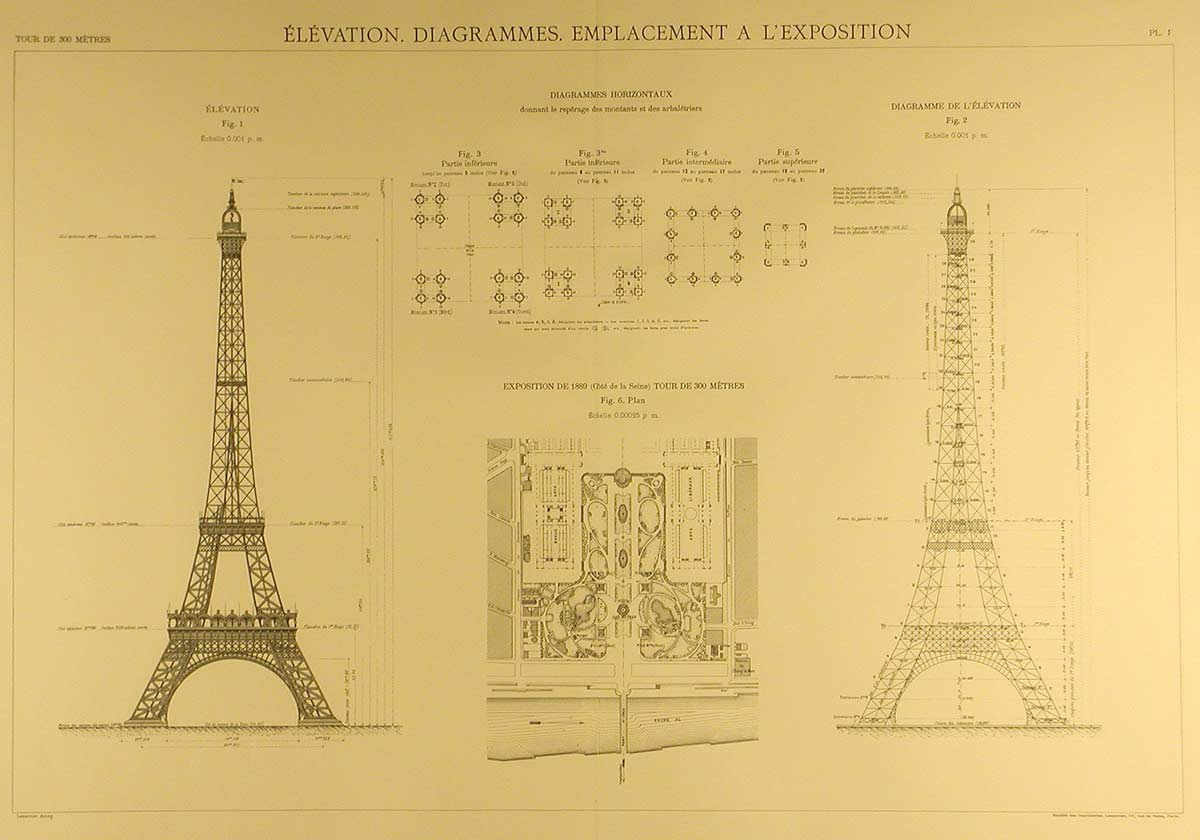 Eiffel Tower Blueprints SILODROME