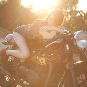 Sunset Cafe Racer Girl Sunset Cafe Racer Girl