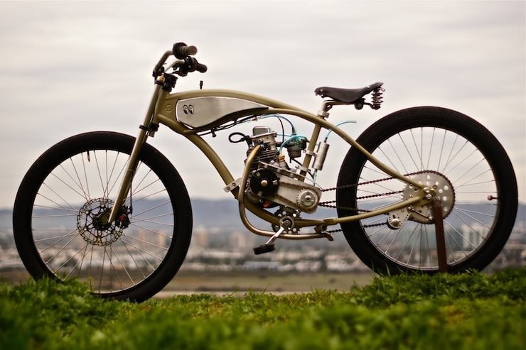 vintage motorised bicycle