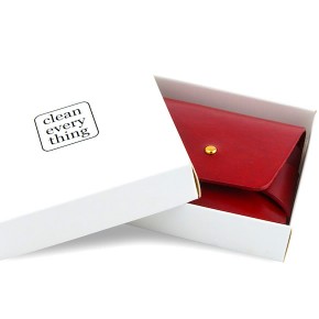 Red Stitchless Wallet by Clean Everything Red Stitchless Wallet by Clean Everything