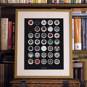 The Nostalgic Wall of Wheels Poster The Nostalgic Wall of Wheels Poster