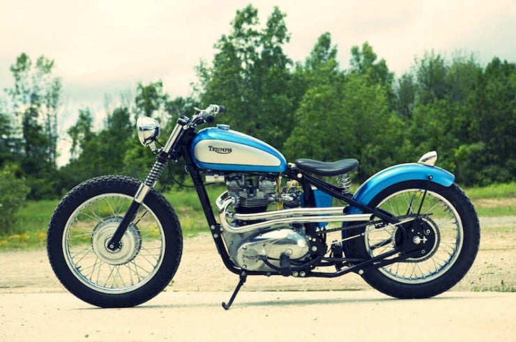 This collection of vintage Triumph motorcycles is one of the new 