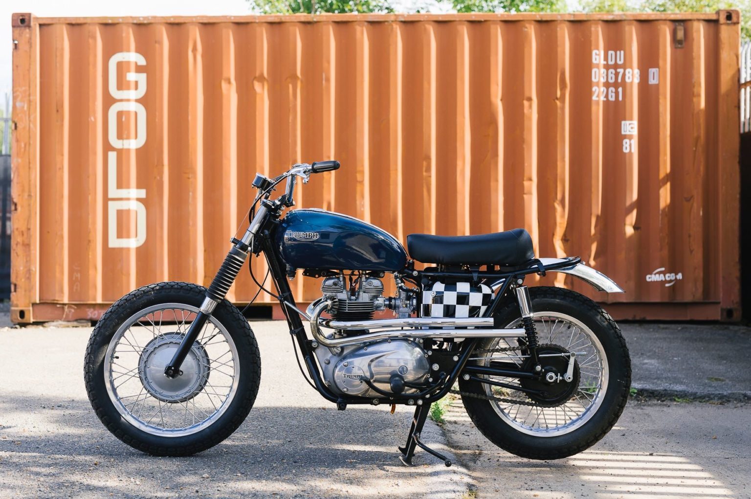 A Triumph TR6 Trophy Desert Sled