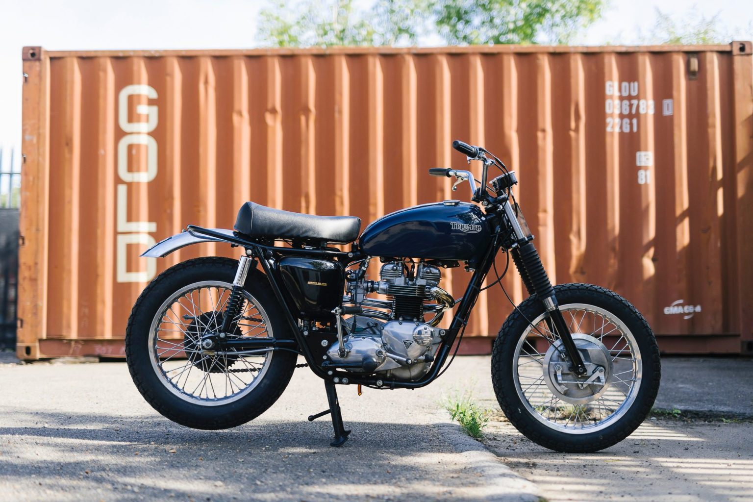 A Triumph Tr Trophy Desert Sled