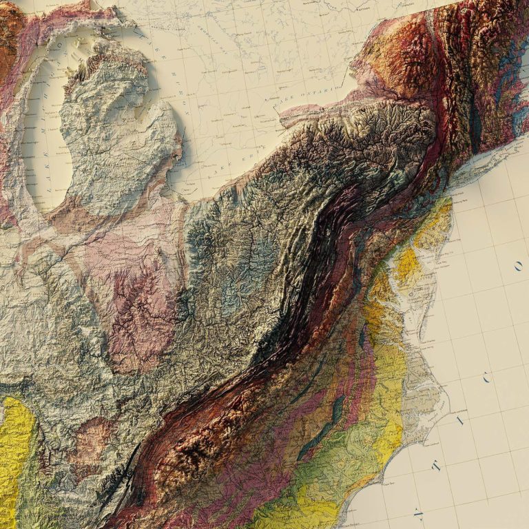 Usa Geological Relief Map