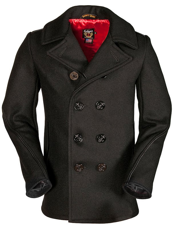 Schott Classic Wool Naval Pea Coat - (SILODROME)