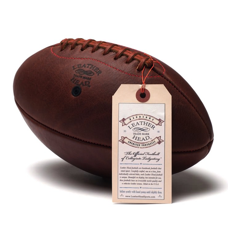 American Football no Plinth Handmade Leather Vintage Style / 