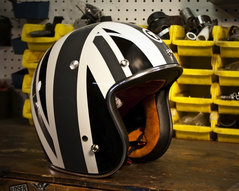 retro motorcycle helmet