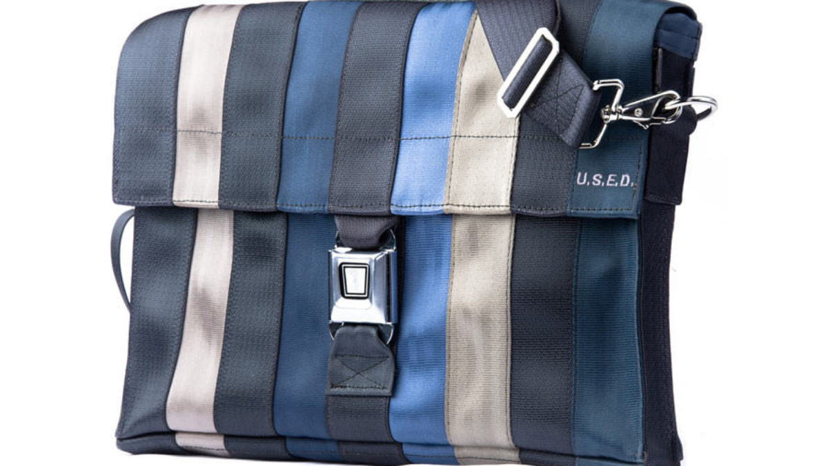 seat belt messenger bag