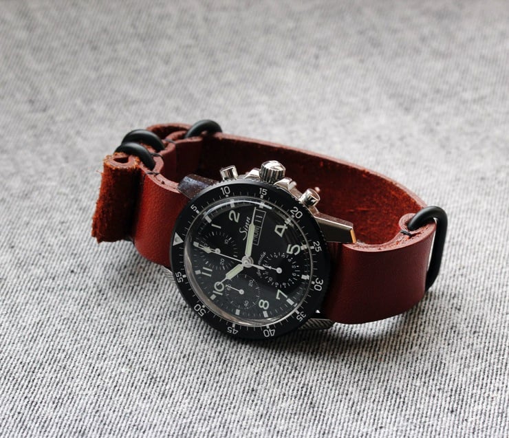 Brick Full Grain NYC NATO Watch Strap