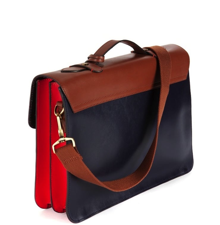 Harlemm Briefcase by Ted Baker mixed leather satchel