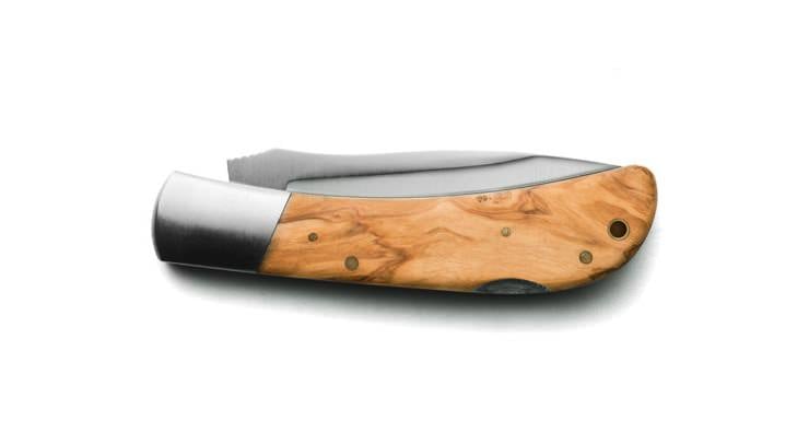 Italian Olive Wood Folding Knife closed