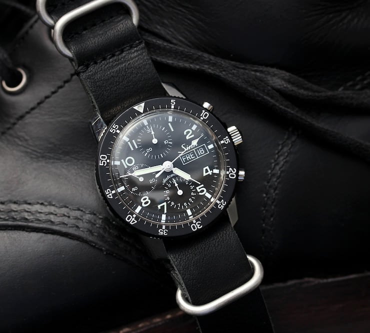 Black leather nato hot sale