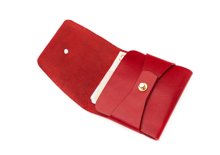 Red Stitchless Wallet by Clean Everything