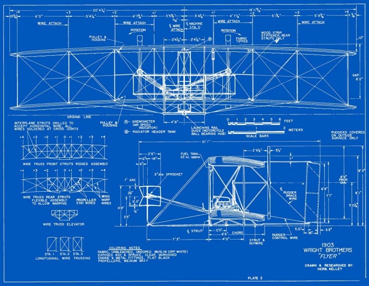 1903 Wright Flyer Blueprints Free Download