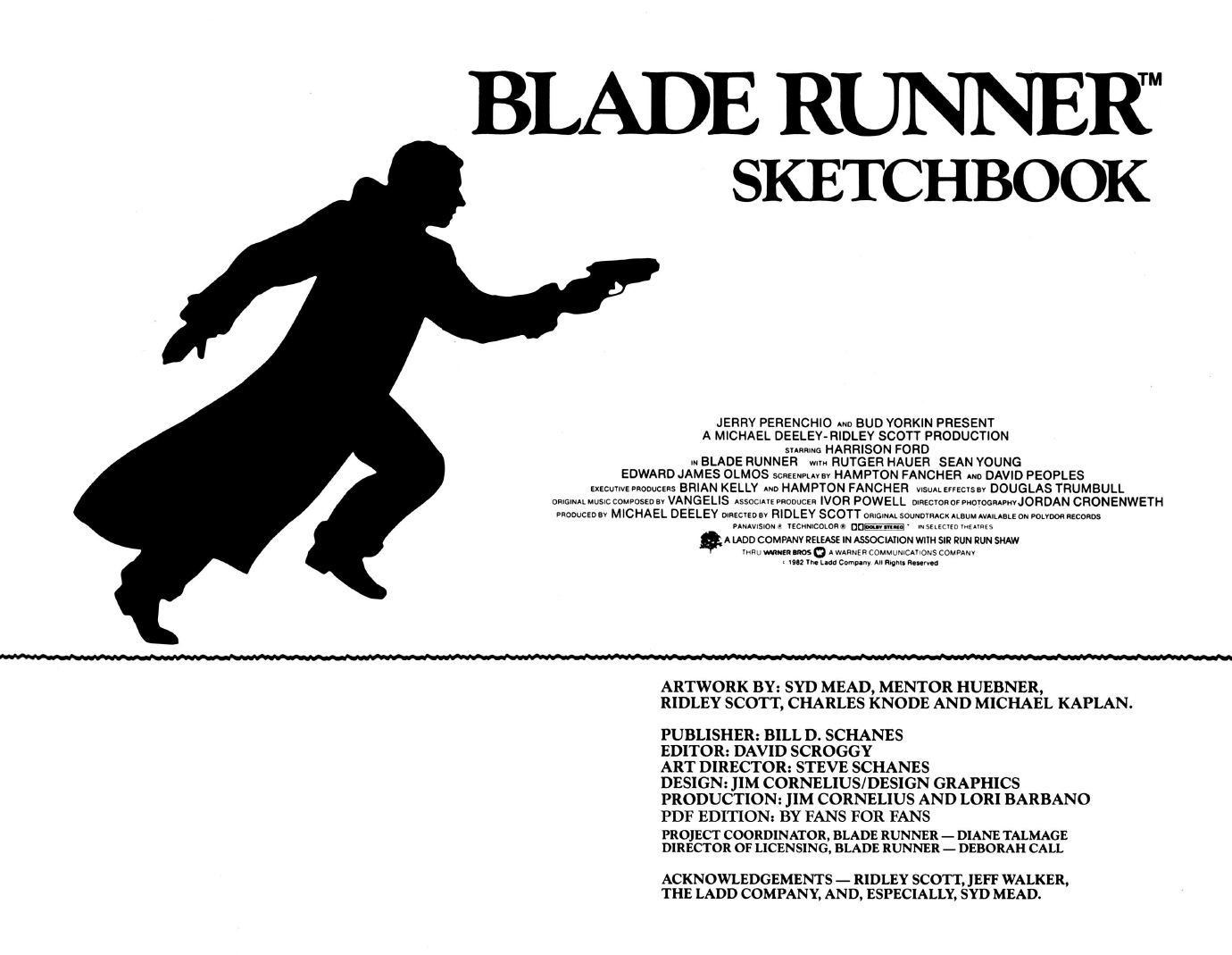 The Original Blade Runner Sketchbook - Featuring The Art Of Syd Mead