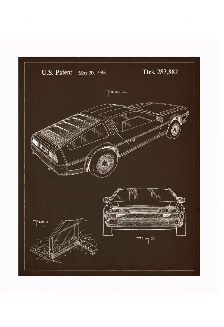 delorean blueprints