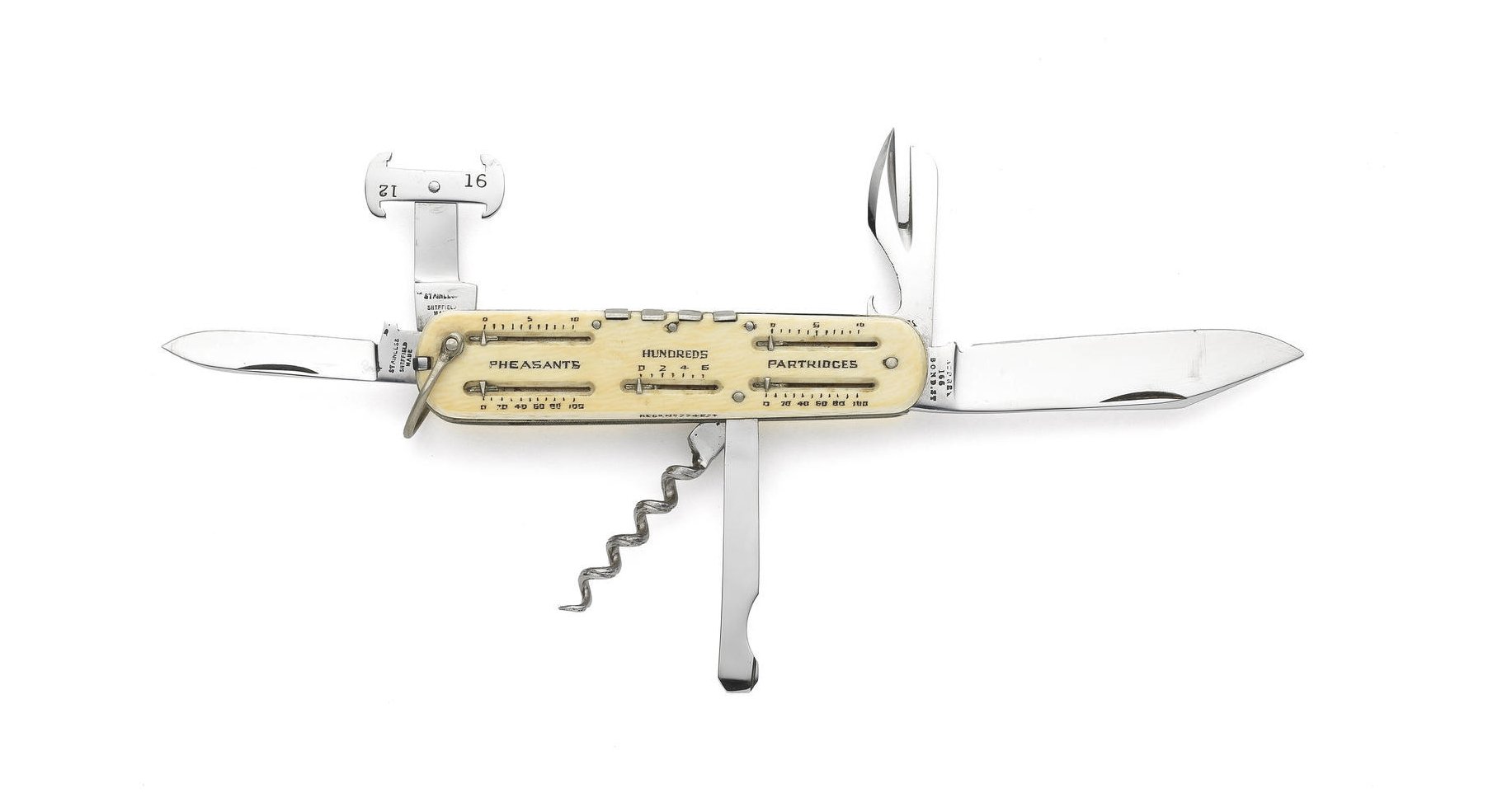 Asprey Pocket Knife & Game Counter