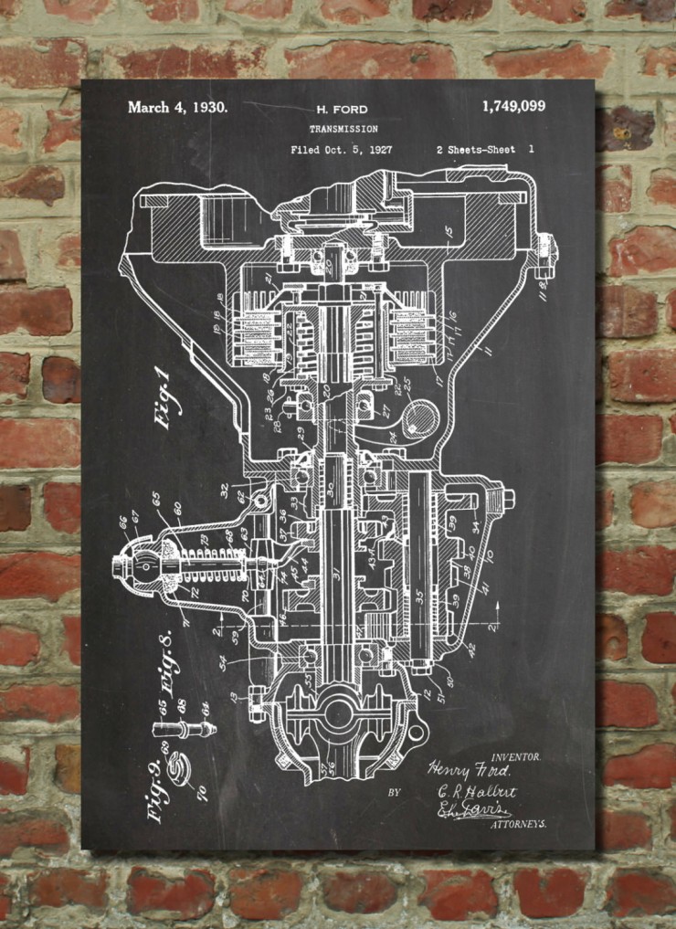 Henry Ford Transmission Patent Posters