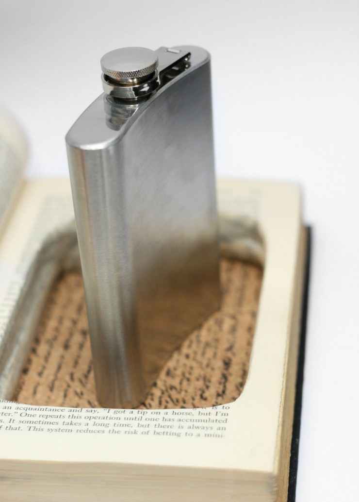 Hipflask Inside a Book