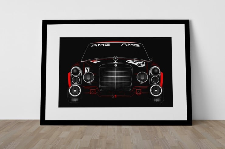 The Red Pig Mercedes AMG Poster