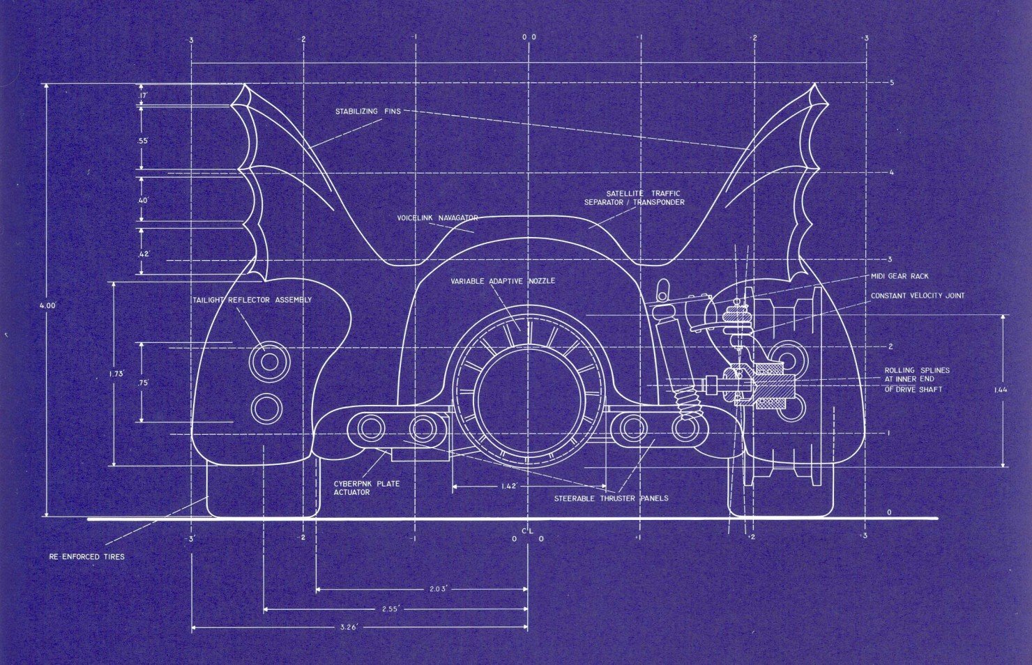 Batmobile Blueprints 1