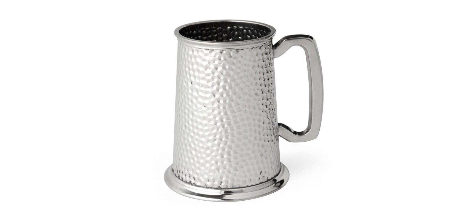 Hammered Pewter Tankard
