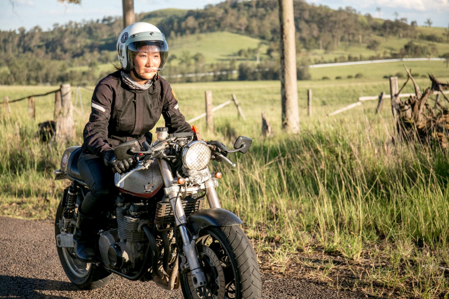 Woman Riding Motorcycle