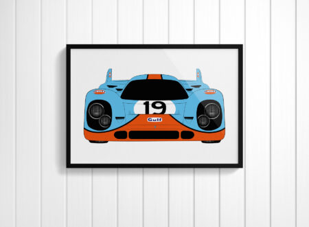 Porsche 917 Silkscreen Posters Porsche 917 Gulf 450x330 - Porsche 917 Silkscreen Posters