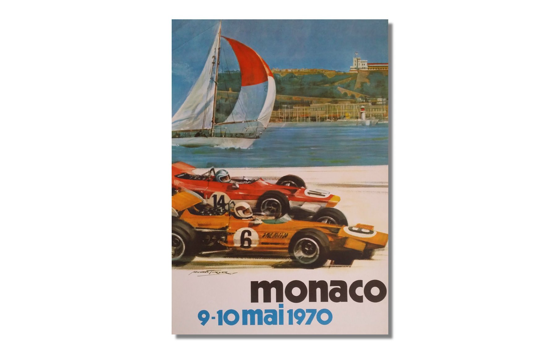 Vintage Monaco F1 Poster