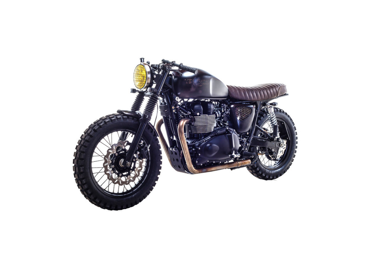 david beckham triumph scrambler