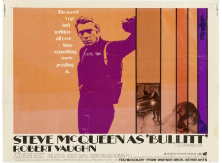 Original 1969 Steve McQueen "Bullitt" Poster Steve McQueen Bullitt Poster 450x330 - Original 1969 Steve McQueen "Bullitt" Poster