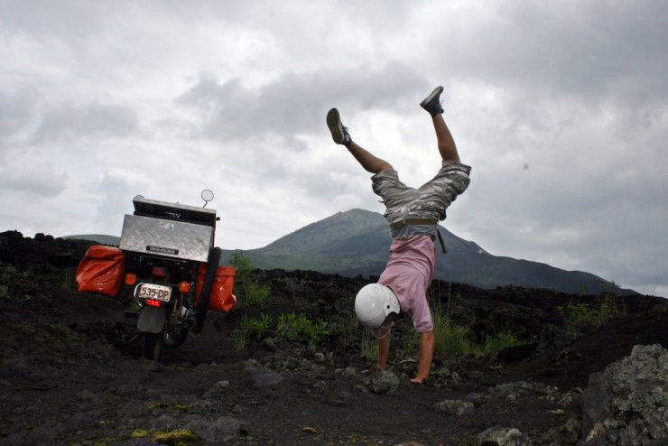 23. Handstands in the volcvano, Bali, Indonesia