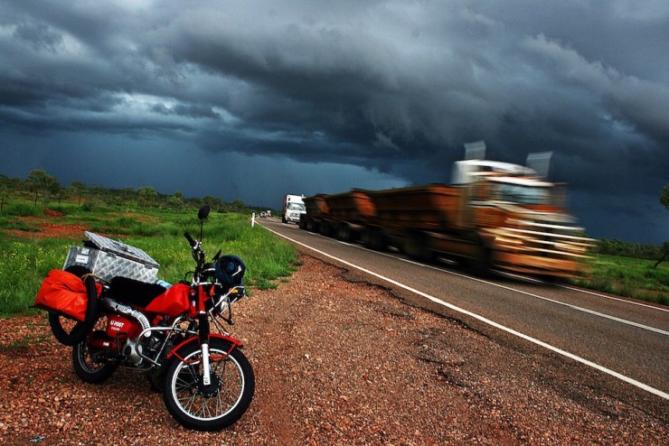 9. Avoiding road Trains, the Australian Outback