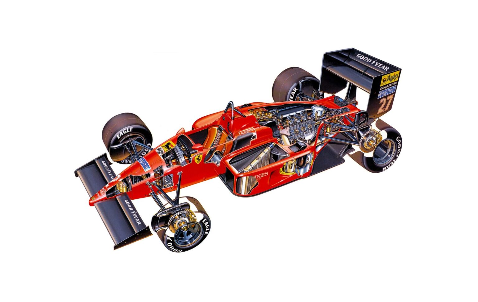 Ferrari F1/87 Cutaway Wallpaper