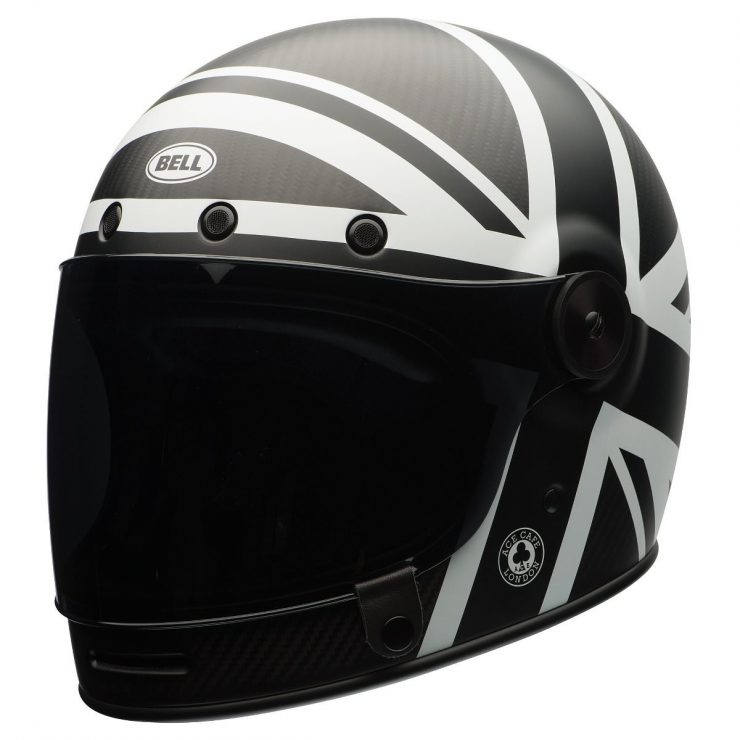 Bell Bullitt Carbon Ace Cafe Black Jack Motorcycle Helmet