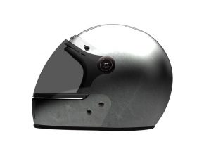 Silver Foil Veldt Motorcycle Helmet