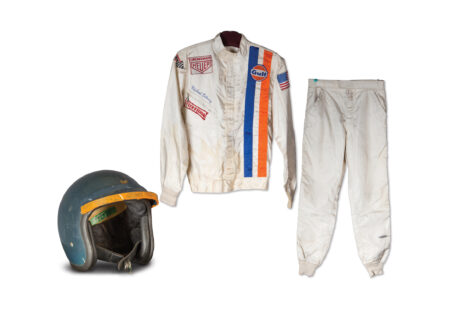 Steve McQueen's Race Suit From "Le Mans" Steve McQueens Race Suit and Helmet from Le Mans 450x330 - Steve McQueen's Race Suit From "Le Mans"