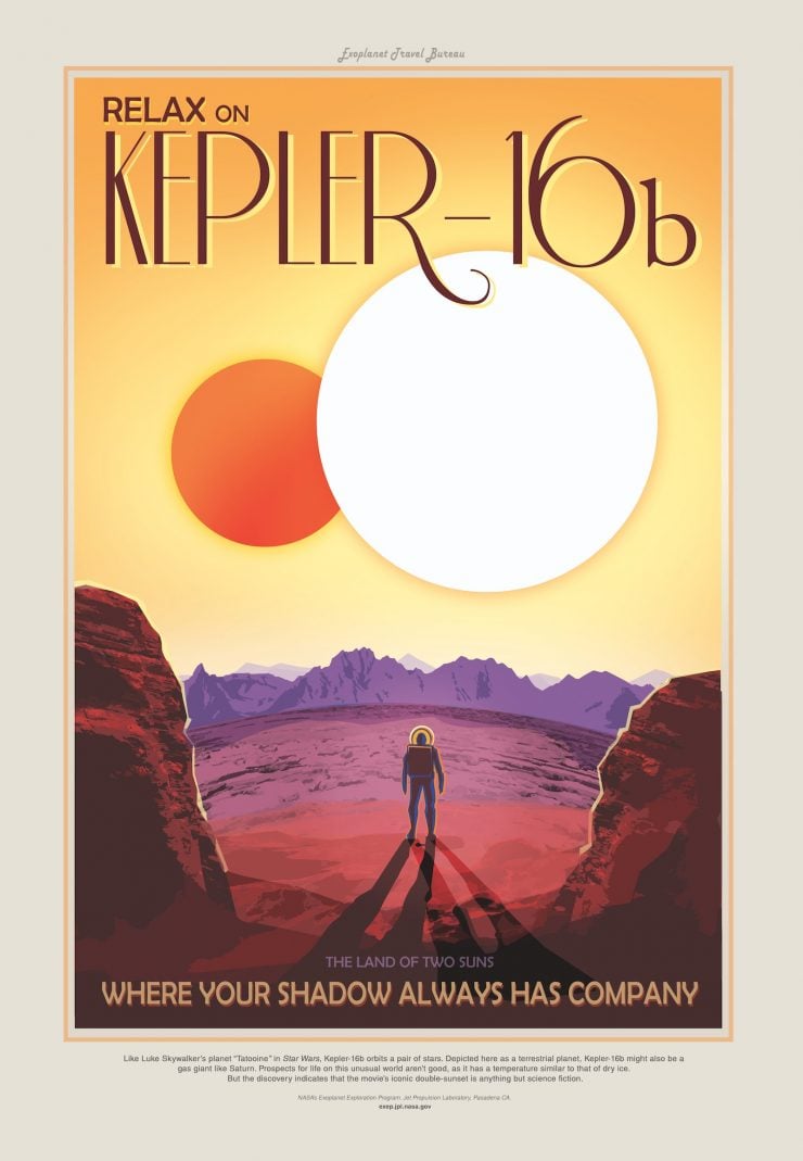 NASA / JPL-Caltech Space Tourism Posters Kepler 16B
