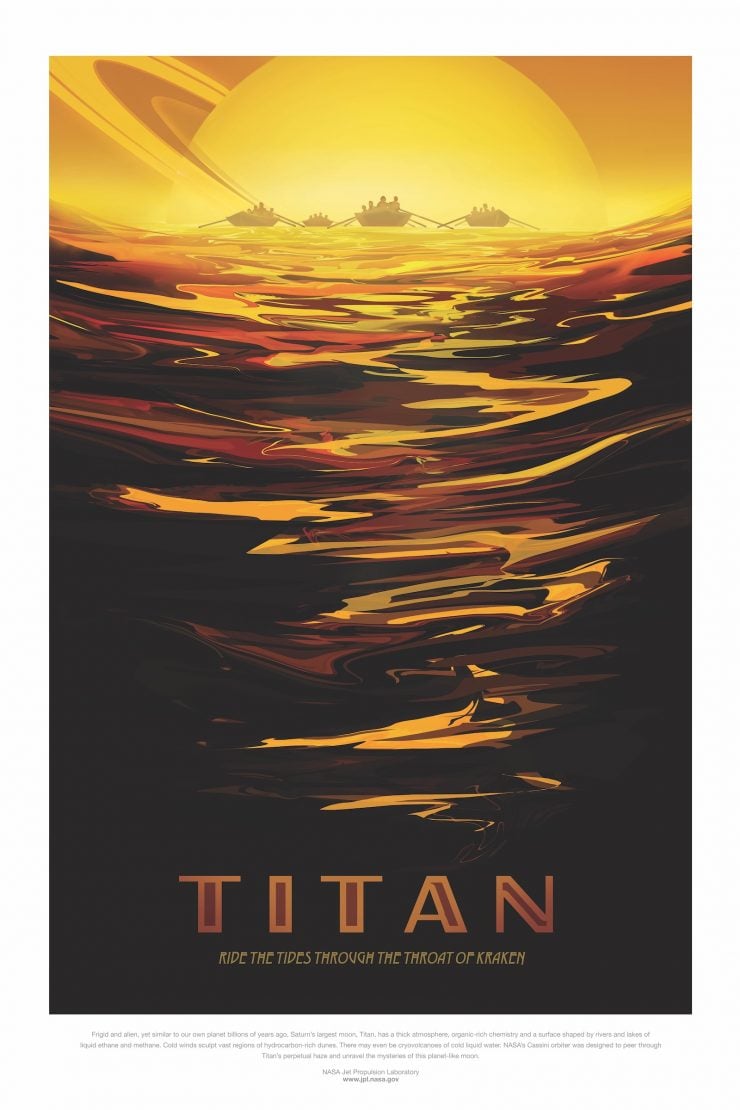 NASA Space Tourism Posters Titan