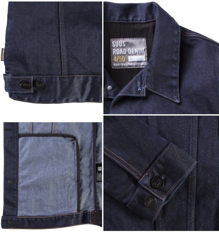 Suus Road Denim 450 Motorcycle Jacket Details