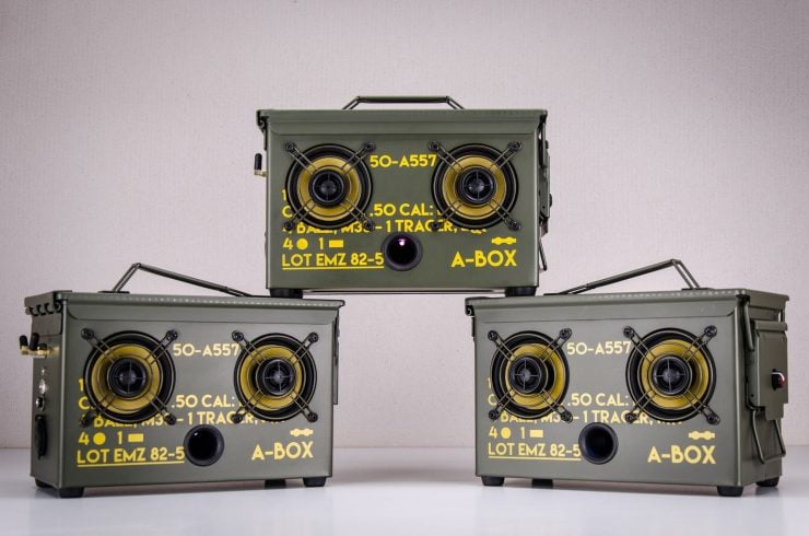 The .50 Cal A-Box - The Original Ammo Can Boombox Three Units