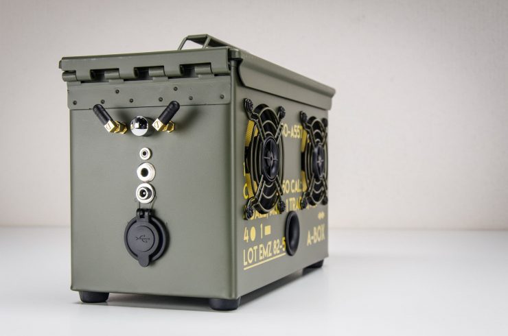 The .50 Cal A-Box - The Original Ammo Can Boombox Right Side