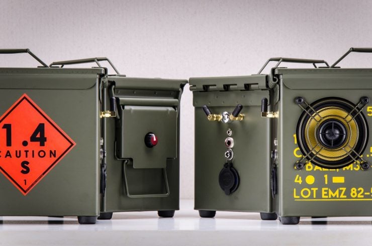 The .50 Cal A-Box - The Original Ammo Can Boombox Sides