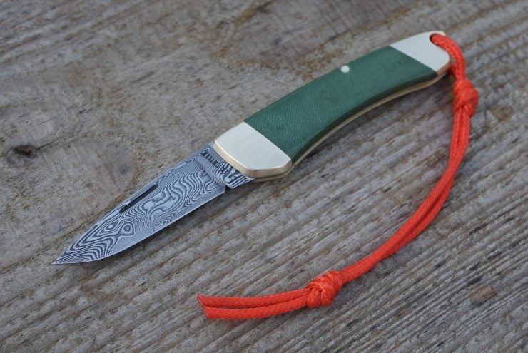 Creek Cutler Damascus Steel Folding Pocket Knife 2