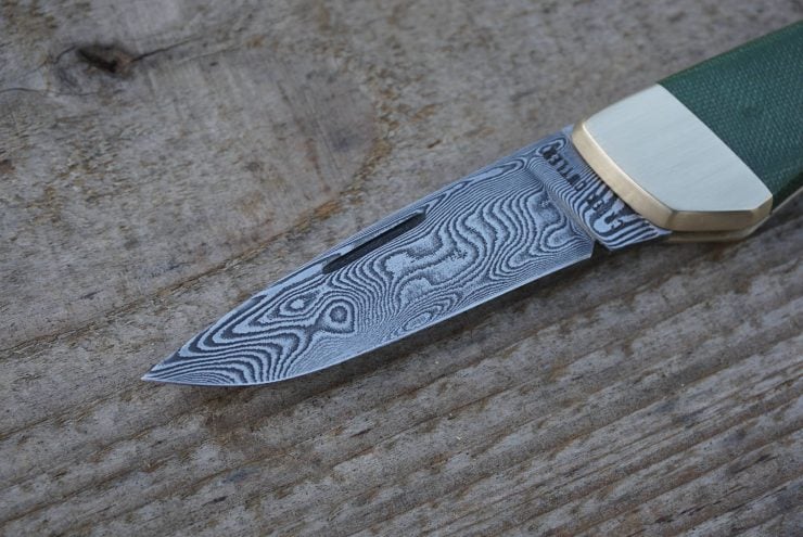Creek Cutler Damascus Steel Folding Pocket Knife 4