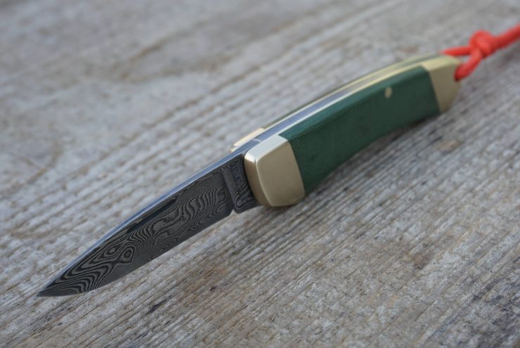 Creek Cutler Damascus Steel Folding Pocket Knife 5