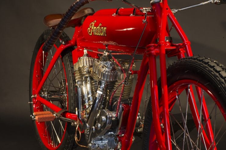 Indian Twin Board-Track Racer Front Quarter